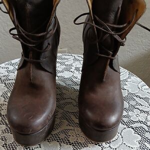 Billy Reid Brown Lace Up Boots Durable Leather